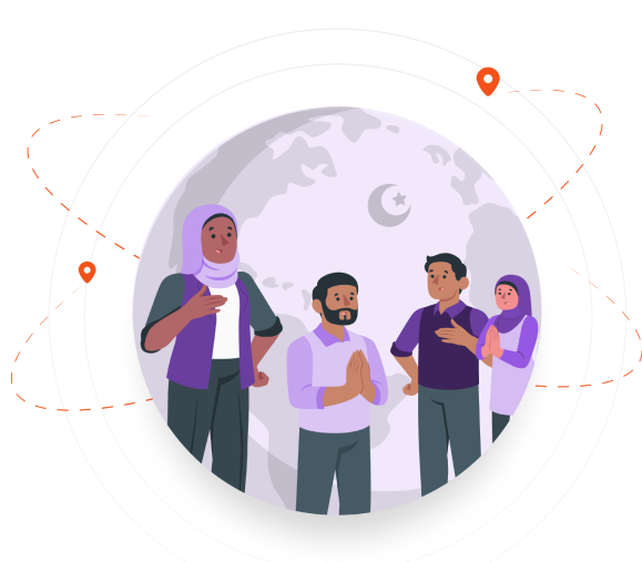 Muslim community connecting at events